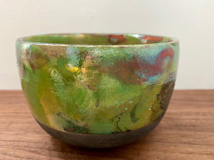 Iridescent Raku Bowl