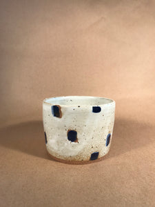 Blue/White Square Pattern Planter