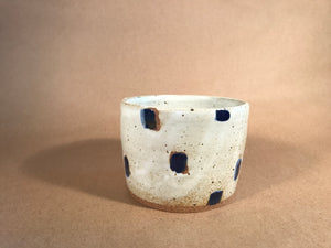 Blue/White Square Pattern Planter