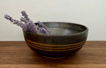 Load image into Gallery viewer, Stripe Collection: Matte Black Bowl
