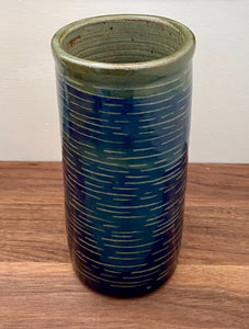 Blue Wash Vase