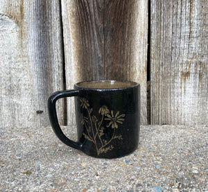 Pair of Flower Mugs (8 oz)